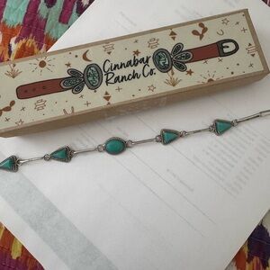 Turquoise and Sterling Choker 15”